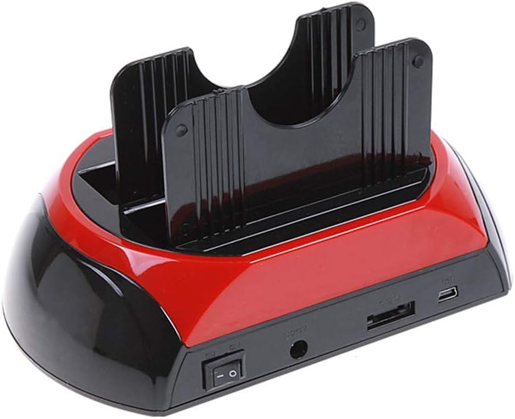 Karlak Multifunctional Hard Disk Base 2.5/3.5 inch IDE/SATA Mobile Hard Disk Base Dual-bay HDD Docking Station US Plug - Image 2